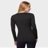 32 Degrees Heat Womens Ultra Soft Thermal Lightweight Baselayer Crew Neck Long Sleeve Top, Black, Large view 4
