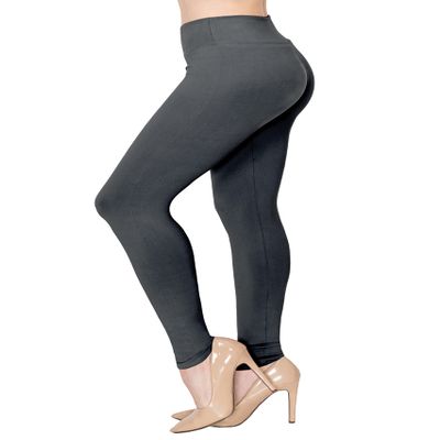 ALWAYS Soft Leggings for Women - High Waisted Tummy Control Compression Yoga Workout Pants Charcoal 2 Plus