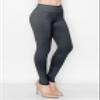 ALWAYS Soft Leggings for Women - High Waisted Tummy Control Compression Yoga Workout Pants Charcoal 2 Plus view 2
