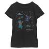 Disney CONSTELATION LILO Stitch Girl's Solid Crew Tee, Black, X-Small view 1