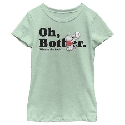 Girl's Winnie The Pooh Oh, Bother T-Shirt - Mint - Small