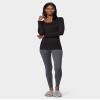 32 Degrees Heat Womens Ultra Soft Thermal Lightweight Baselayer Scoop Neck Long Sleeve Top, Black, X-Small view 2