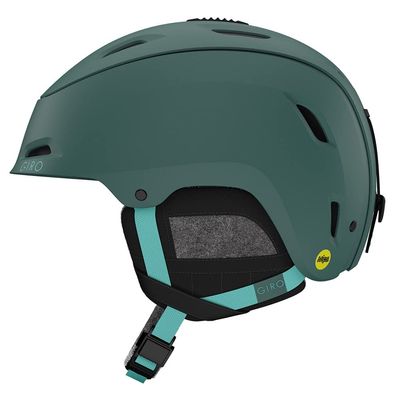 Giro Stellar MIPS Ski Helmet - Snowboard Helmet for Women & Youth - Matte Grey Green/Glaze Blue - S (52-55.5cm)