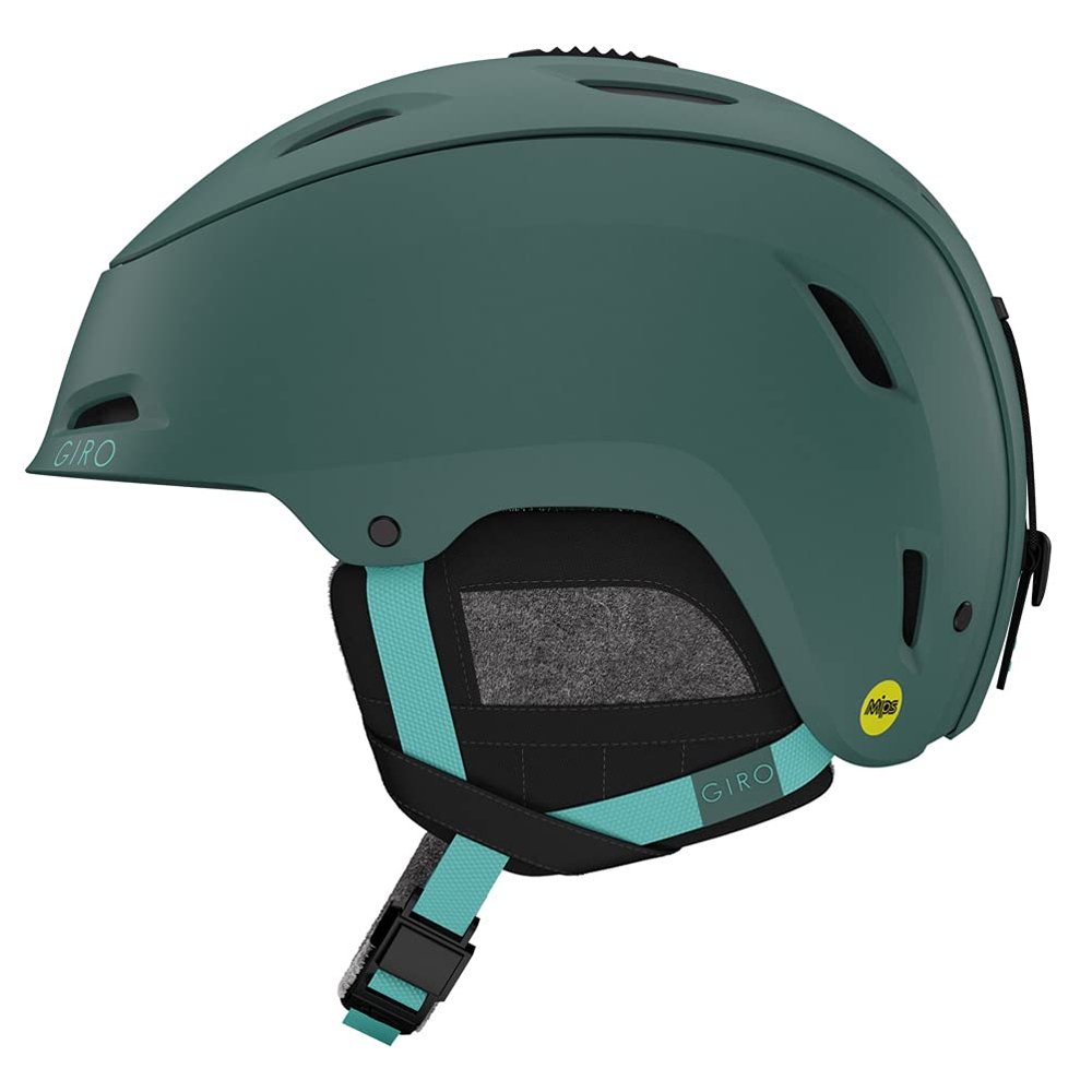 Giro Stellar MIPS Ski Helmet - Snowboard Helmet for Women & Youth - Matte Grey Green/Glaze Blue - S (52-55.5cm)