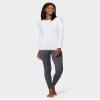 32 Degrees Heat Womens Ultra Soft Thermal Lightweight Baselayer Crew Neck Long Sleeve Top, White, Small view 2