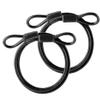 Wideskall 2-Pack 27" inch 15mm Super Duty Vinyl Coated Double Looped Braided Steel Cable Black view 1