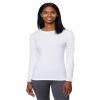 32 Degrees Heat Womens Ultra Soft Thermal Lightweight Baselayer Crew Neck Long Sleeve Top, White, XX-Large view 1