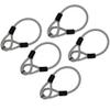 Wideskall 5-Pack 27" inch 15mm Super Duty Vinyl Coated Double Looped Braided Steel Cable Clear view 1