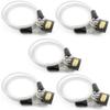Wideskall 5-Pack 47" inch Bicycle Bike Braided Steel Cable Chain Looped End with 40mm Keyed Padlock Clear view 1