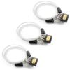 Wideskall 3-Pack 47" inch Bicycle Bike Braided Steel Cable Chain Looped End with 40mm Keyed Padlock Clear view 1