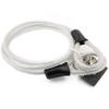 Wideskall 3-Pack 47" inch Bicycle Bike Braided Steel Cable Chain Looped End with 40mm Keyed Padlock Clear view 2