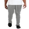 WEIV GEAR Mens Track Pants  Casual Drawstring Elastic Waist Ankle Zipper Skinny Fit Sweatpants Joggers Workout Active P201 Grey XL view 2
