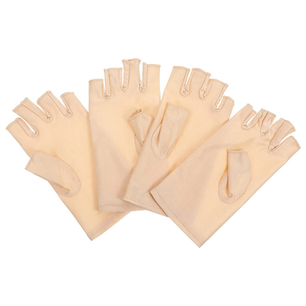 Healifty 2pairs Breathable Half Finger Spandex Gloves for Outdoor Riding Touchscreen Compatible Lightweight for Cycling and Driving