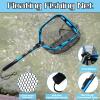 PLUSINNO Floating Fishing Net for Steelhead, Salmon, Fly, Kayak, Catfish, Bass, Trout Fishing, Rubber Coated Foldable Landing Net with Telescoping Pole Handle, Fishing Gear and Gifts for Men (1.0M) view 2
