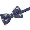 OCIA Boys Dinosaur Sharks Pattern Pre-Tied Bowtie Kids Adjustable Bow Tie Navy White (Unicorn) view 2