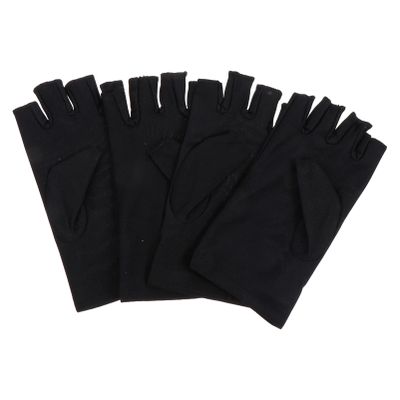 Healifty 2pairs Uv Half Finger Cycling Gloves Breathable Sports Gloves for Riding Driving and Outdoor Activities Lightweight Touchscreen Compatible