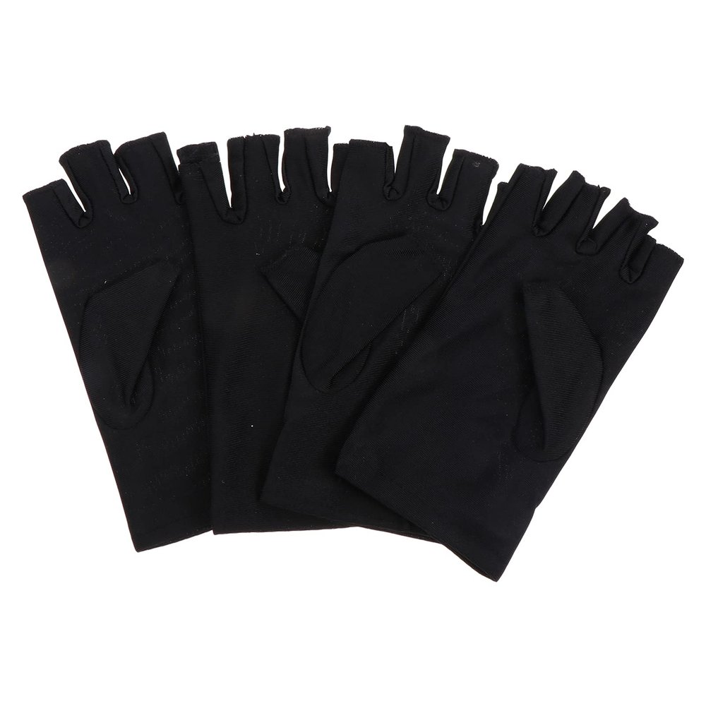 Healifty 2pairs Uv Half Finger Cycling Gloves Breathable Sports Gloves for Riding Driving and Outdoor Activities Lightweight Touchscreen Compatible