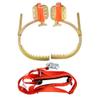 Qrenia Tree Climbing Spikes, Adjustable Non-Slip Pole Climbing Gear with Safety Harness, Electrician Wooden Pole Foot Buckle for Hunting Observation, Picking Fruit view 1