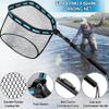 PLUSINNO Floating Fishing Net for Steelhead, Salmon, Fly, Kayak, Catfish, Bass, Trout Fishing, Rubber Coated Landing Net for Easy Catch & Release, Compact & Foldable for Easy Transportation & Storage view 2