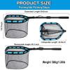 PLUSINNO Floating Fishing Net for Steelhead, Salmon, Fly, Kayak, Catfish, Bass, Trout Fishing, Rubber Coated Landing Net for Easy Catch & Release, Compact & Foldable for Easy Transportation & Storage view 3