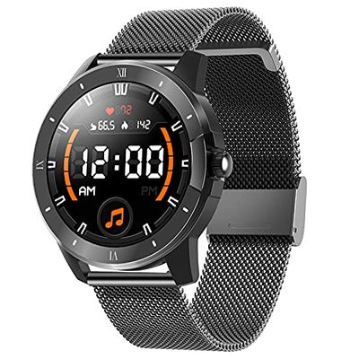 ISPEKTRUM X12 Smartwatch 1.3'' FHD Screen BT Text Call Notification Waterproof Remote Camera Multiple Sports Modes Fitness Tracker Heart Rate & BP Monitor Pedometer Works with All Andriod iOS Phones