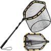 PLUSINNO Floating Fishing Net for Steelhead, Salmon, Fly, Kayak, Catfish, Bass, Trout Fishing, Rubber Coated Foldable Landing Net with Telescoping Pole Handle, Fishing Gear and Gifts for Men (1.5M) view 1