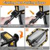 PLUSINNO Floating Fishing Net for Steelhead, Salmon, Fly, Kayak, Catfish, Bass, Trout Fishing, Rubber Coated Foldable Landing Net with Telescoping Pole Handle, Fishing Gear and Gifts for Men (1.5M) view 4