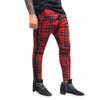 Maryia Men's Casual Plaid Trousers Flat-Front Skinny Slim Fit Track Chino Pants Running Sport Joggers Sweatpants view 1