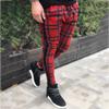 Maryia Men's Casual Plaid Trousers Flat-Front Skinny Slim Fit Track Chino Pants Running Sport Joggers Sweatpants view 2