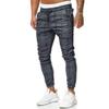 Maryia Men's Casual Plaid Trousers Flat-Front Skinny Slim Fit Track Chino Pants Running Sport Joggers Sweatpants view 2