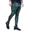 Maryia Men's Casual Plaid Trousers Flat-Front Skinny Slim Fit Track Chino Pants Running Sport Joggers Sweatpants view 1