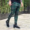 Maryia Men's Casual Plaid Trousers Flat-Front Skinny Slim Fit Track Chino Pants Running Sport Joggers Sweatpants view 2