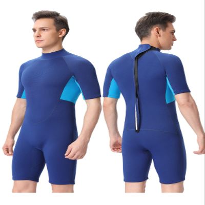 FLEXEL Shorty Wetsuit for Men and Women, 2mm 3mm Neoprene Back Zip Diving Suit Keep Warmth in Cold Water for Diving Snorkeling Surfing Swimming