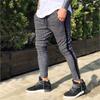 Maryia Men's Casual Plaid Trousers Flat-Front Skinny Slim Fit Track Chino Pants Running Sport Joggers Sweatpants view 2