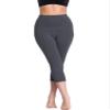 NELEUS Women's Yoga Capris Running Tummy Control High Waist Workout Leggings with Pockets,2 Pack,109,Black,Grey,M view 3