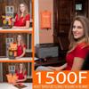 Fire Blanket - 1500F CE Certified Emergency Fire Blanket for Home and Kitchen. 500GSM Fabric & 0.5mm Thick - 100% Fiberglass Fire Extinguisher for Car,Warehouse Office - 1pc (40x40 inches) by Supa Ant view 2