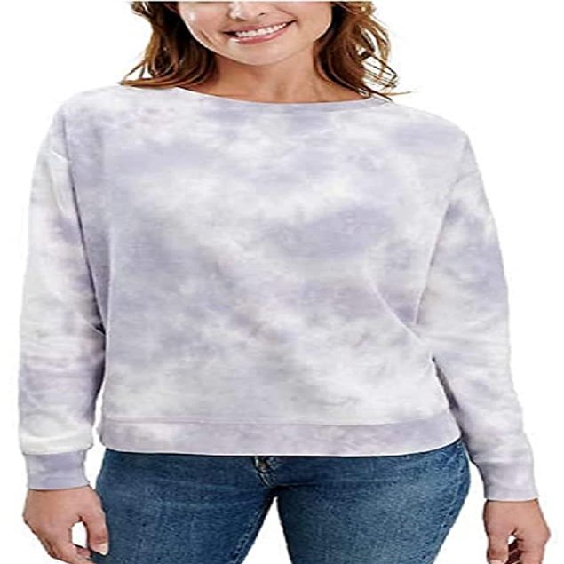 Splendid Ladies Thermal Tie Dye Top (Lavender Tie Dye, X-Large)