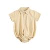 Sanlutoz Toddler Boys Summer Cotton Short Sleeve Bodysuit Baby Boys Plaid Clothes Casual (0-6 months, BRS1074-OR) view 1