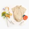 Sanlutoz Toddler Boys Summer Cotton Short Sleeve Bodysuit Baby Boys Plaid Clothes Casual (0-6 months, BRS1074-OR) view 2