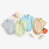 Sanlutoz Toddler Boys Summer Cotton Short Sleeve Bodysuit Baby Boys Plaid Clothes Casual (0-6 months, BRS1074-OR) view 3