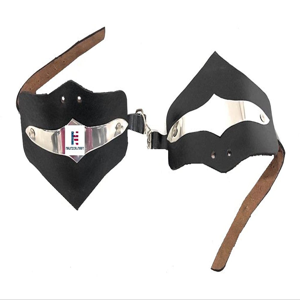 Nautical-Mart Medieval Armor Steel and Leather Knee Protection Resnaissance Halloween Costume