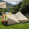 DANCHEL OUTDOOR Bell Tent Porch Awning, Waterproof Camping Cotton Canvas Tent Shelter for B5PRO 9.8ft-20ft Yurt, with PU 3000mm Rain/Sun Protection Glamping Accessory view 3