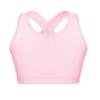 Freebily Kids Girls Criss Cross Back Crop Top Active Gymnastics Dance Workout Tank Top Pink 6 Years view 1