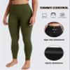 QUEENIEKE Ultra High Waisted Leggings for Women 27" - Compression Tummy Control Yoga Pants Gym Active Tight (Wild Pine, X-Large) view 3