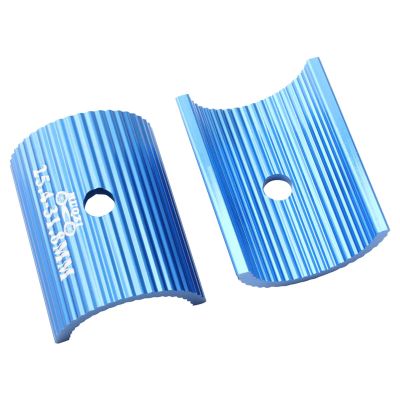 1pair Bike Handlebar Shims, Aluminum Alloy Stem Reducer Practical Bike Handle Shim, Bicycle Handlebar Conversion Sheet, Universal Bike Handlebar Spacers Clamp(Blue,Size:25.4 to 31.8mm)