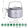 Boundless Voyage Titanium Kettle with Folding Handle & Filter Ultralight Teapot Outdoor Camping Coffee Pot for Boiling Water Coffee Tea view 3