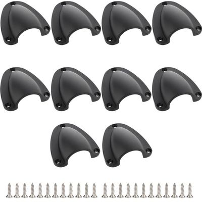 4 Pcs Large Nylon 3" Marine Wire Cable Vent Cover, Clamshell Vent for Boat, Smooth Edge Thickness 1/8", Size: 3" x 2-1/2", Height: 1.1", Wire Vent Cover, Clamshell Vent, Free Installation Screws
