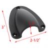 4 Pcs Large Nylon 3" Marine Wire Cable Vent Cover, Clamshell Vent for Boat, Smooth Edge Thickness 1/8", Size: 3" x 2-1/2", Height: 1.1", Wire Vent Cover, Clamshell Vent, Free Installation Screws view 3