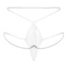 dPois Men's Mesh G-String Ultra-Thin Bulge Pouch Lingerie See Through Jockstrap Underwear White Medium view 2