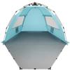 Oileus X-Large 4 Person Beach Tent Sun Shelter - Portable Sun Shade Instant Tent for Beach with Carrying Bag, Stakes, 6 Sand Pockets, Anti UV for Fishing Hiking Camping, Waterproof Windproof, Sky Blue view 1